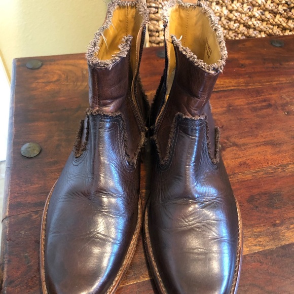 Men’s Red Tape Brown Leather Zip Up Boots/ Size 9 - Picture 4 of 15